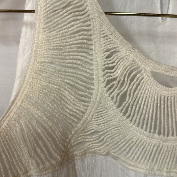 Water Lily Aqua and White Textured Sleeveless Top swim & sun - Picture 3 of 5